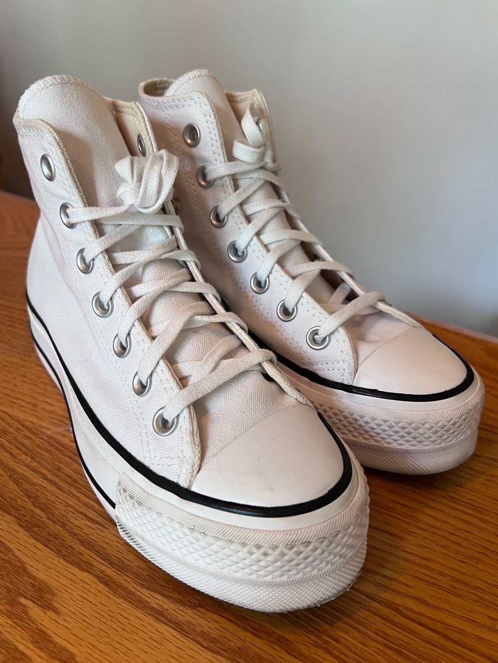 Converse All Star White High-Top Platform Sneakers US size 5